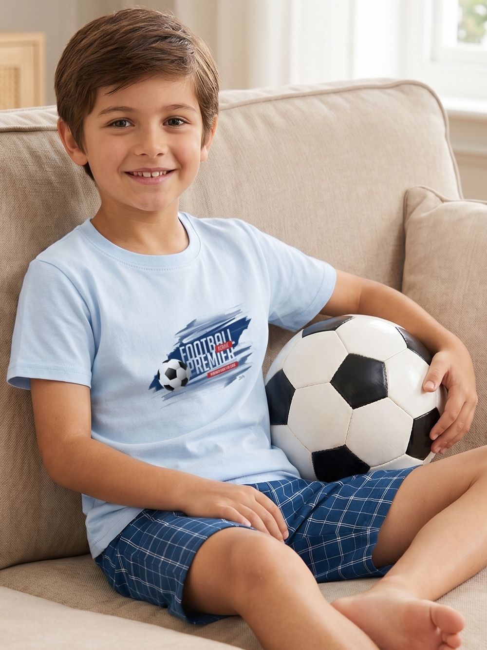 Chlapčenské pyžamo LEAGUE s krátkym rukávom