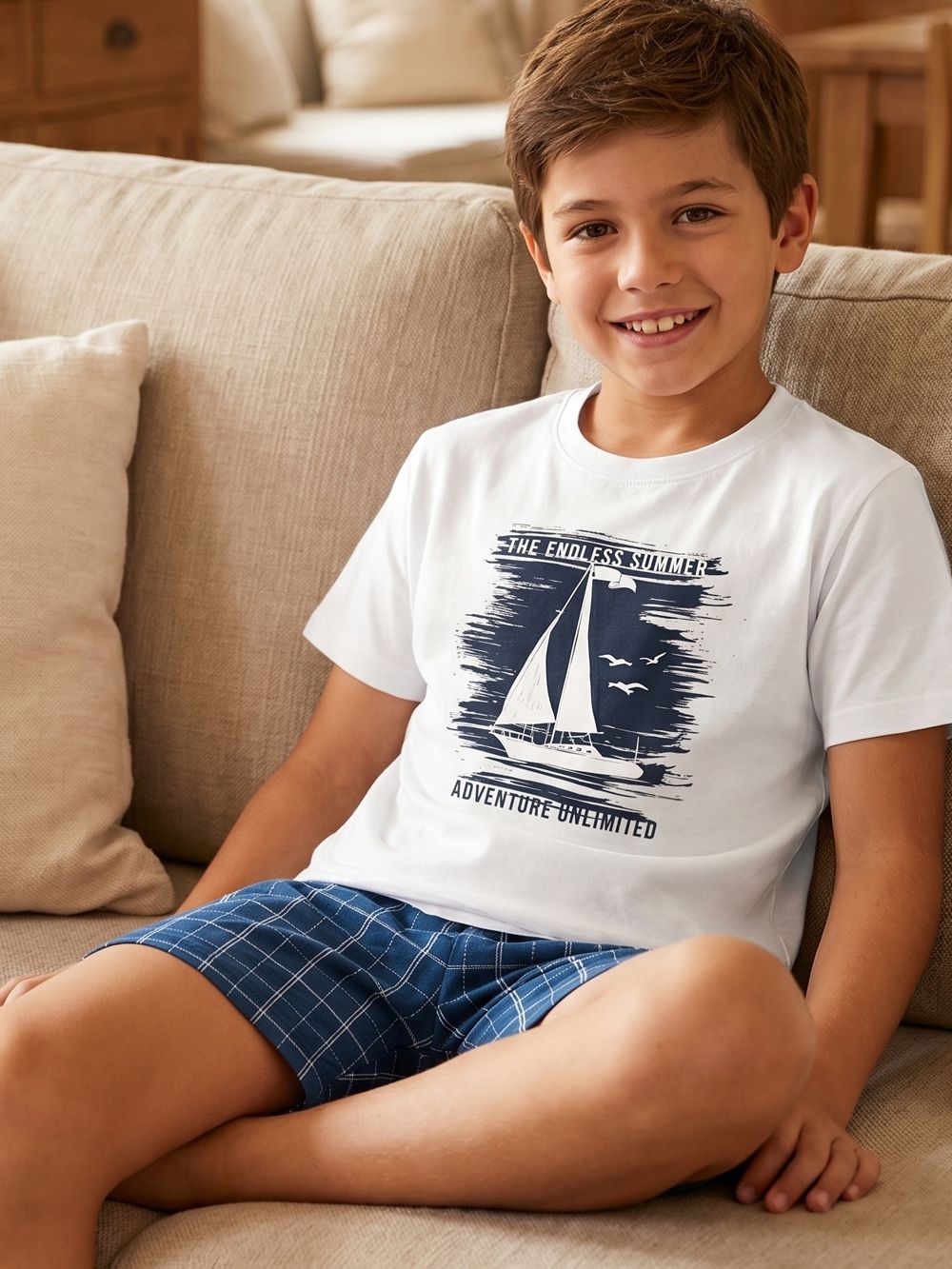 Chlapčenské pyžamo NAUTICAL DREAM s krátkym rukávom