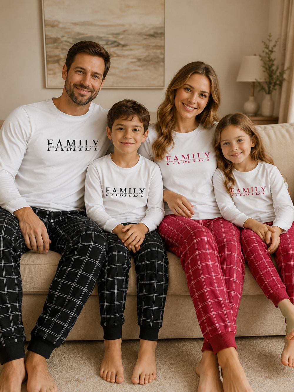 Dámske pyžamo FAMILY s dlhým rukávom