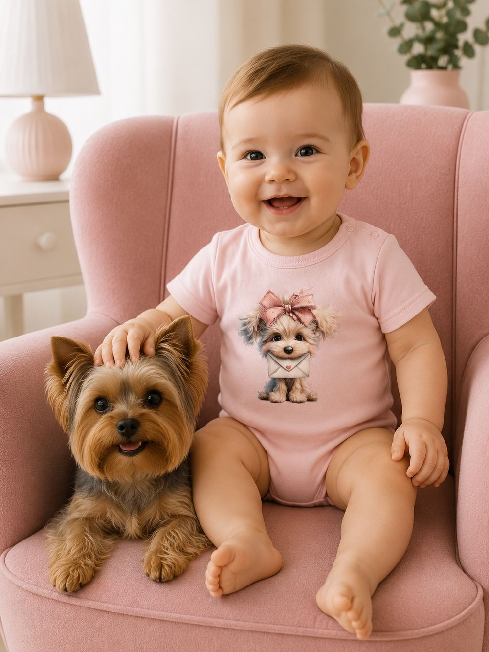 Detské body LITTLE PUPPY s krátkym rukávom