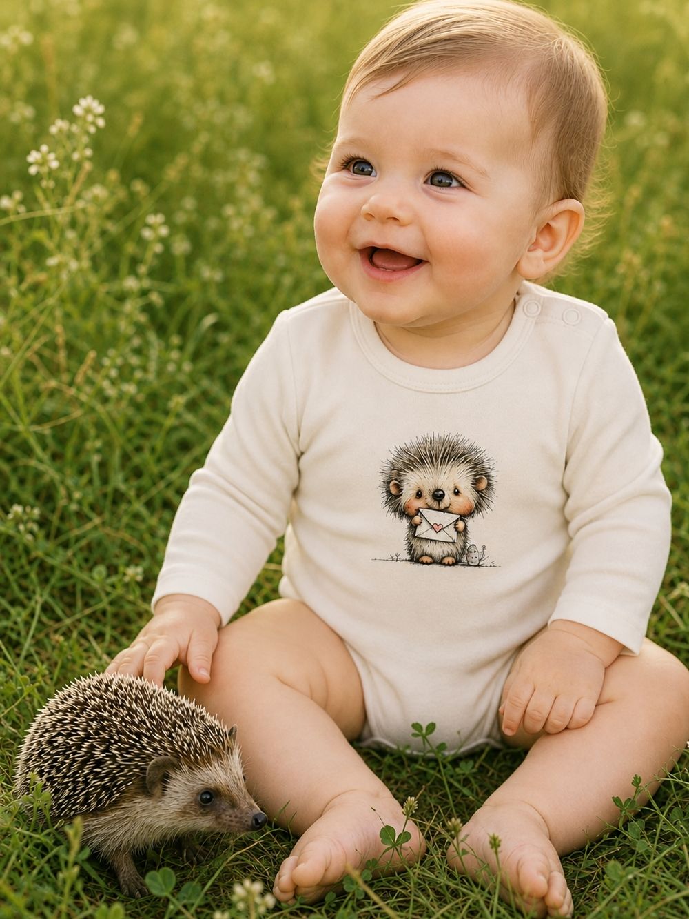 Detské body LOVELY HEDGEHOG s dlhým rukávom