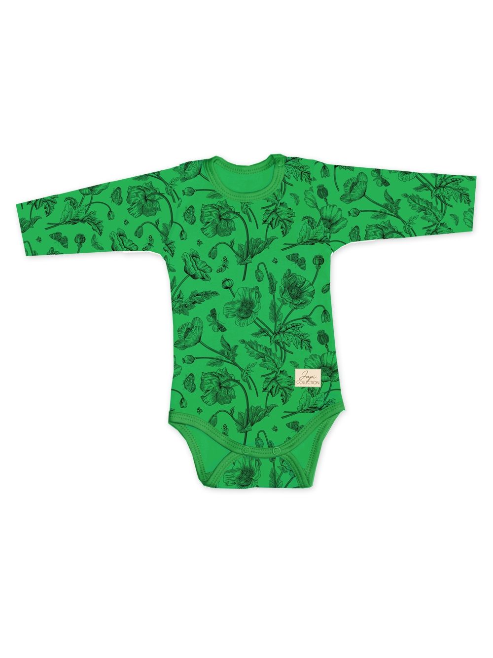 Detské body pre dievčatá WILD POPPIES s dlhým rukávom
