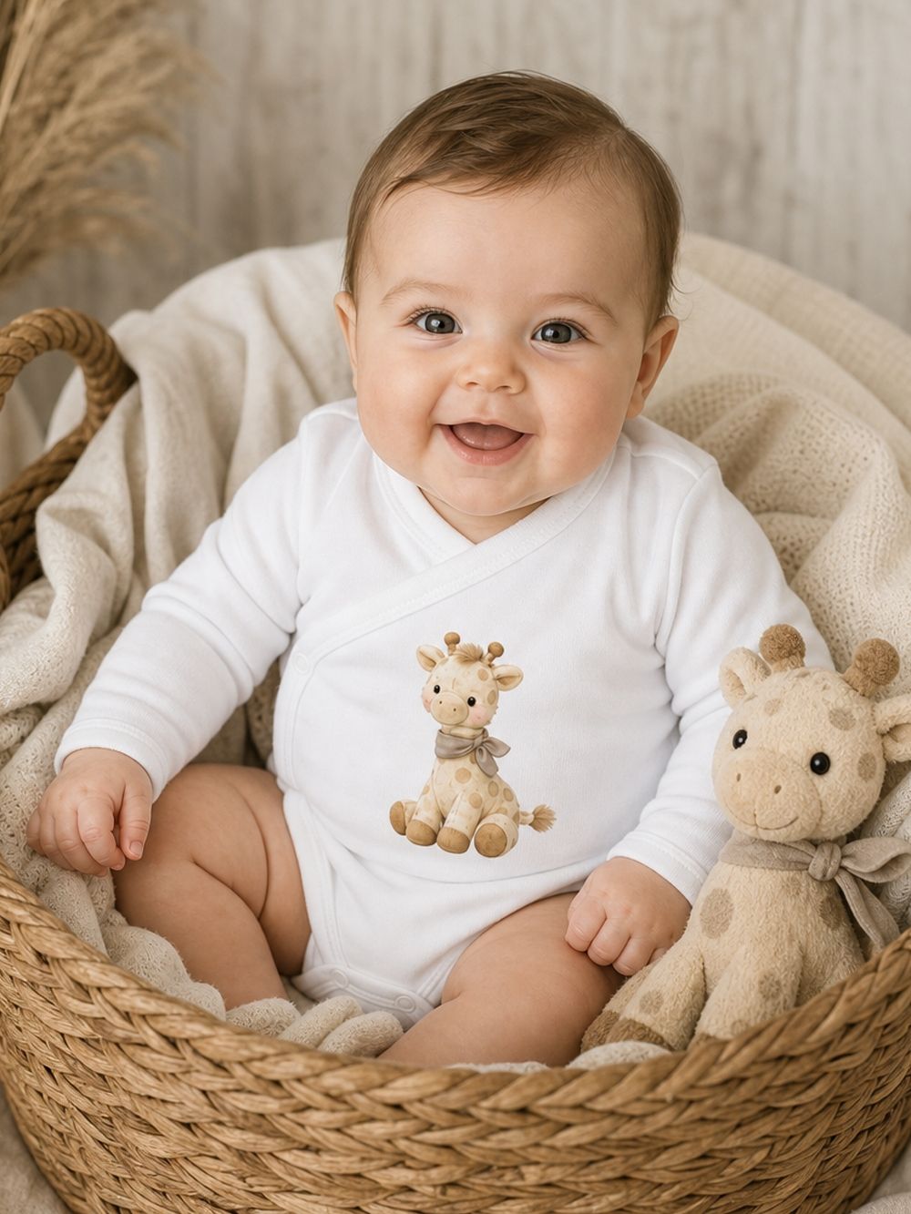 Detské body prekladacie GIRAFFE s dlhým rukávom