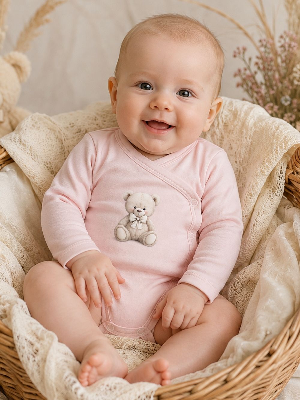 Detské body prekladacie LITTLE BEAR s dlhým rukávom