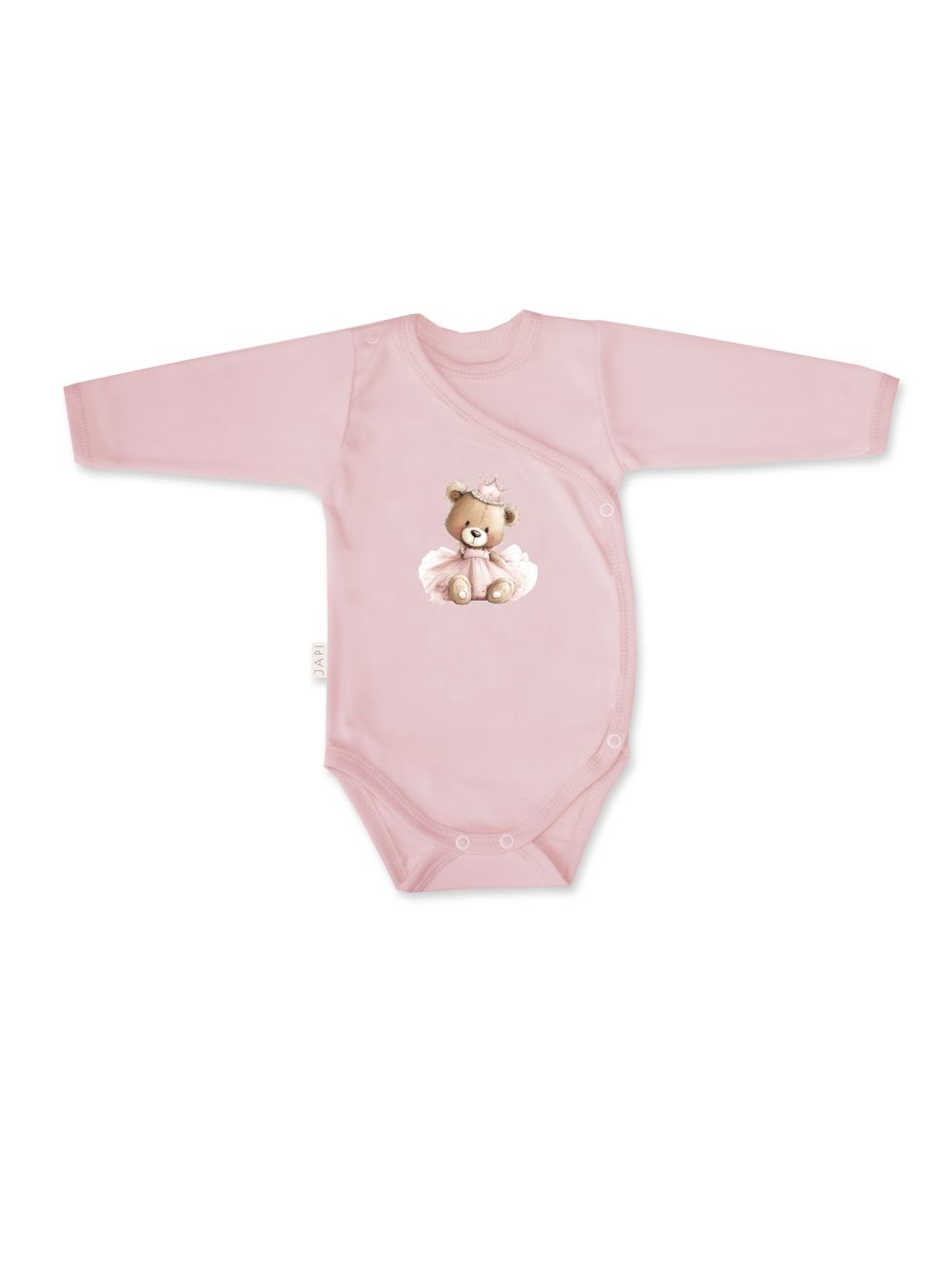 Detské body prekladacie TEDDY PRINCESS  s dlhým rukávom