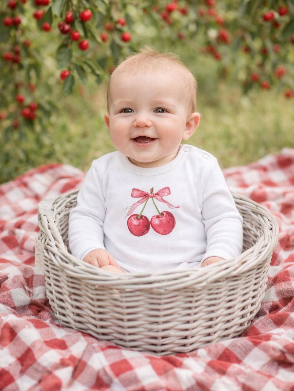 Detské body SWEET CHERRY s dlhým rukávom