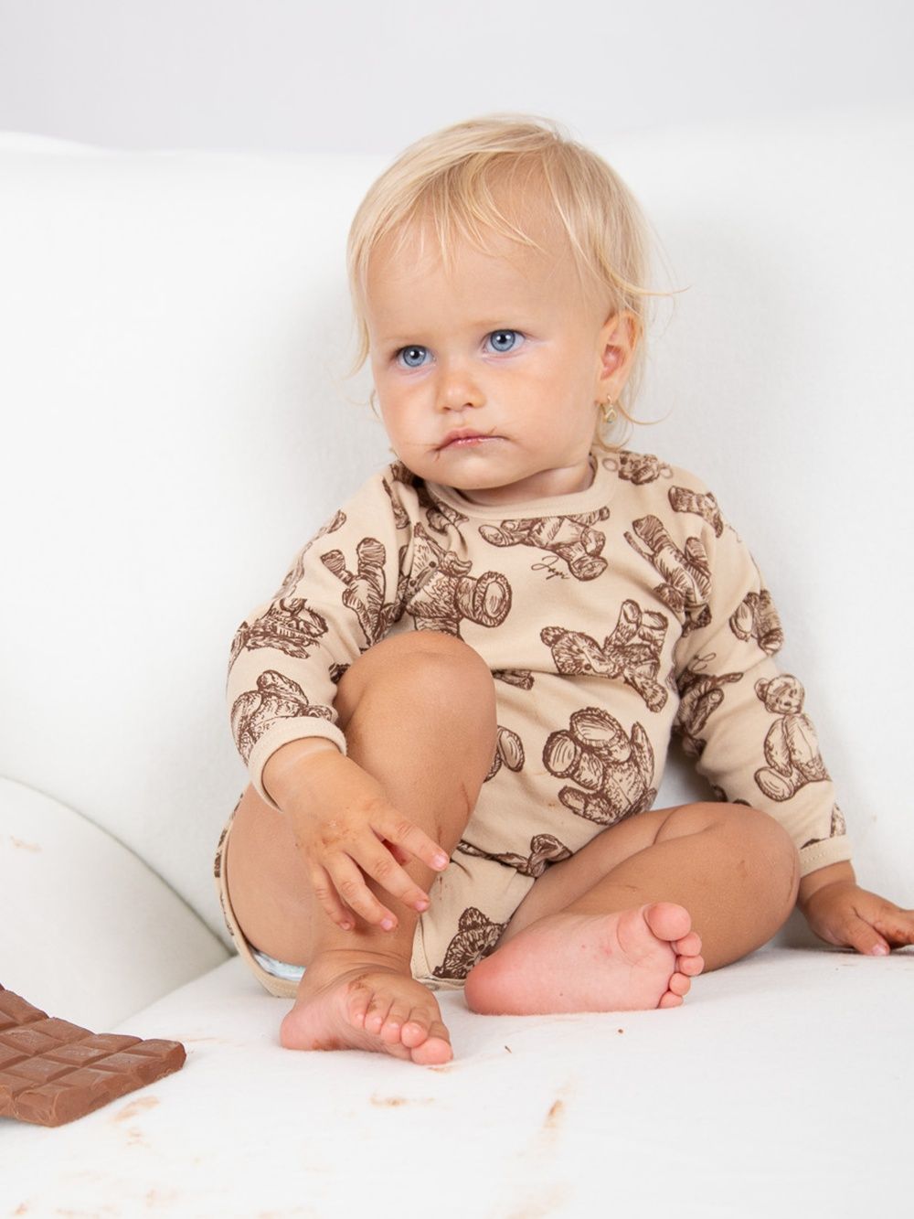 Detské body TEDDY BEARS s dlhým rukávom