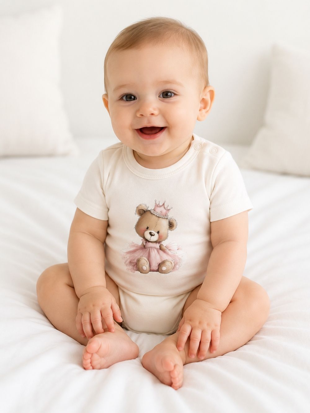 Detské body TEDDY PRINCESS s krátkym rukávom