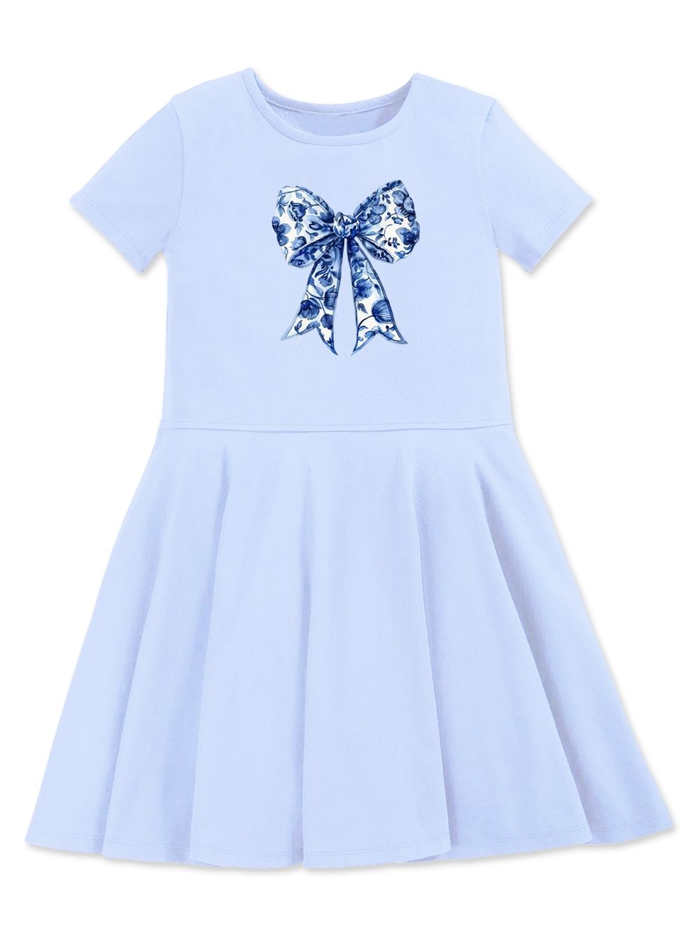 Dievčenské šaty CHIC in BLUE s krátkym rukávom