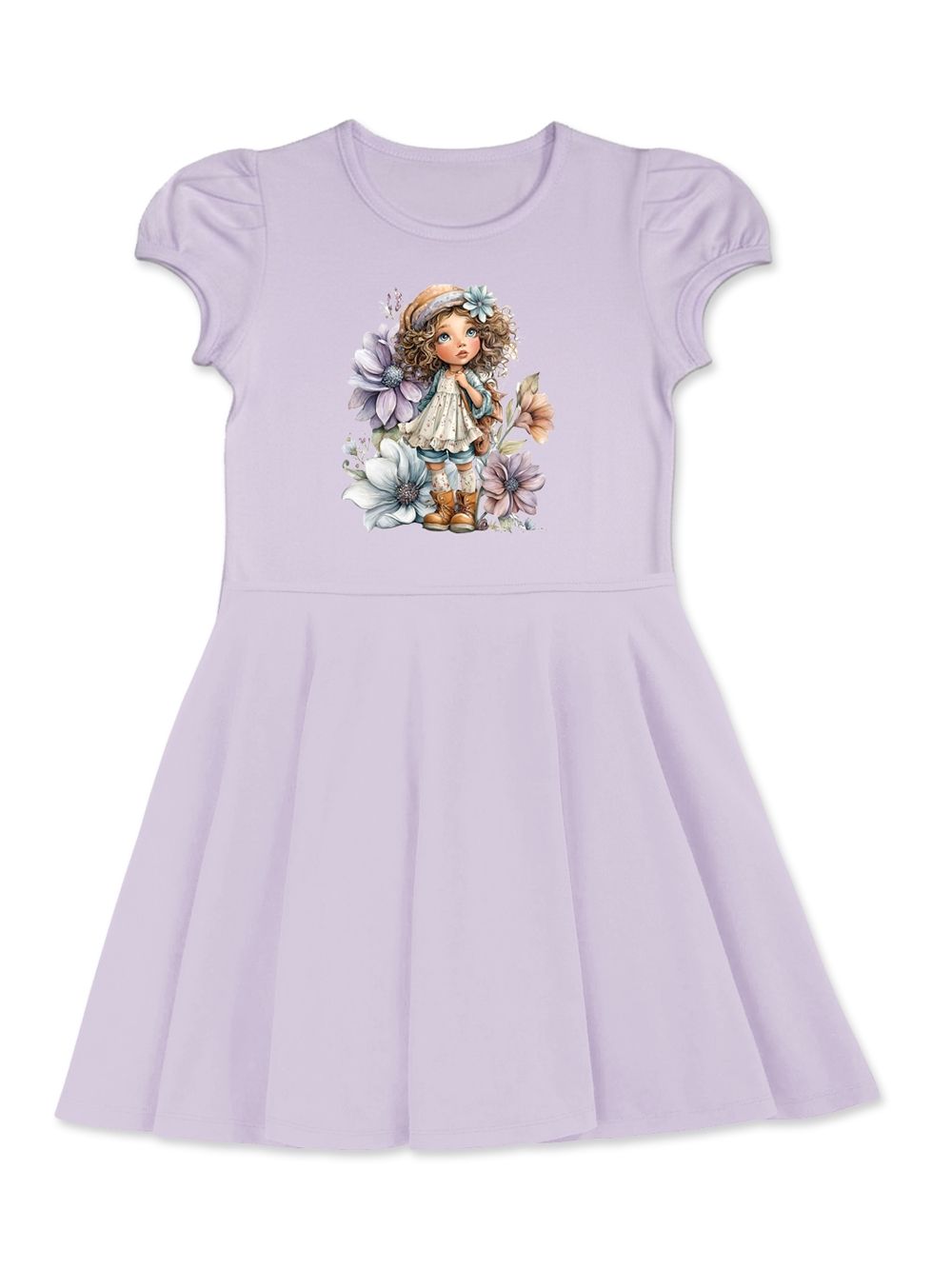 Dievčenské šaty FLOWER GIRL s krátkym rukávom