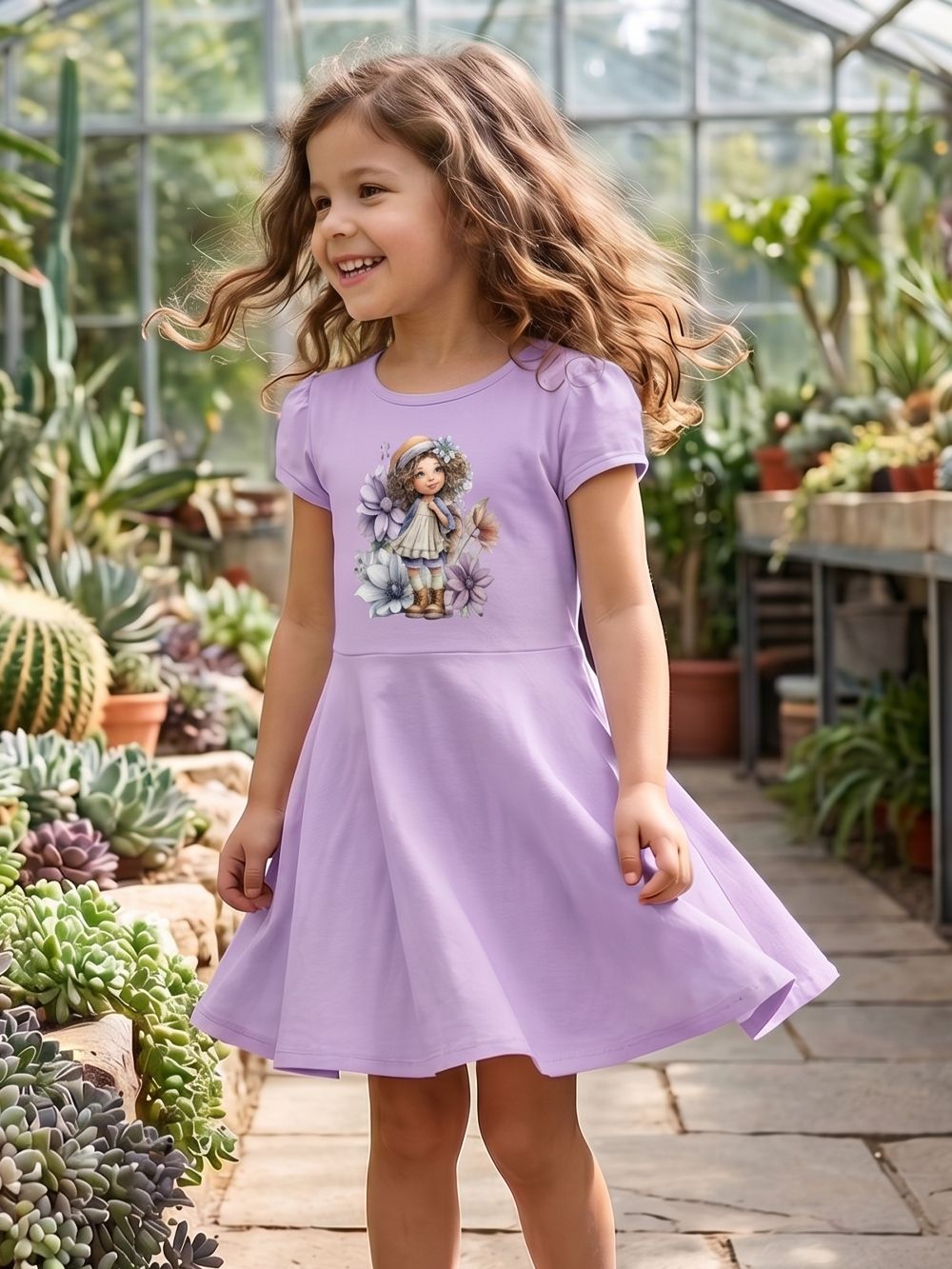 Dievčenské šaty FLOWER GIRL s krátkym rukávom