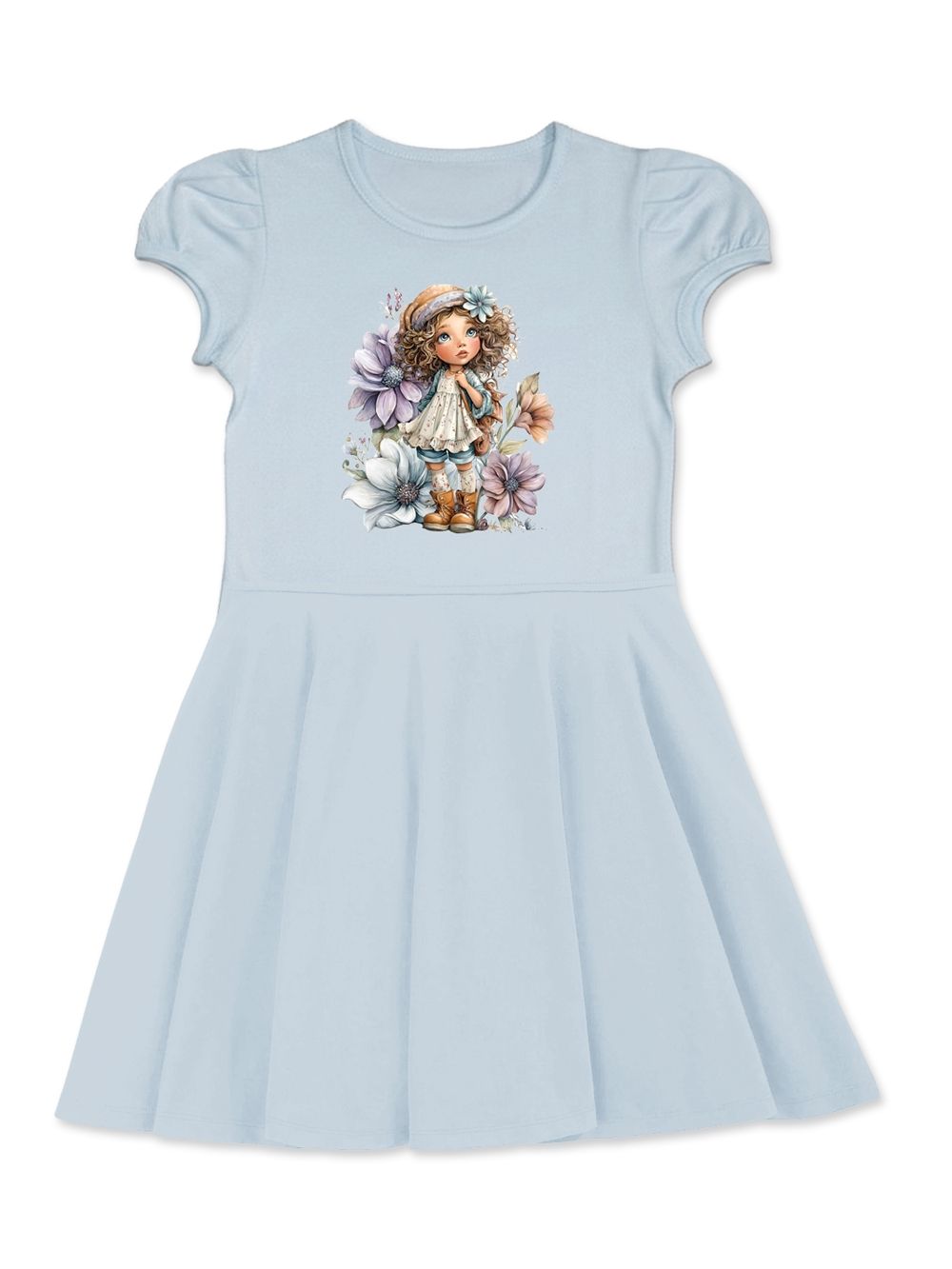 Dievčenské šaty FLOWER GIRL s krátkym rukávom