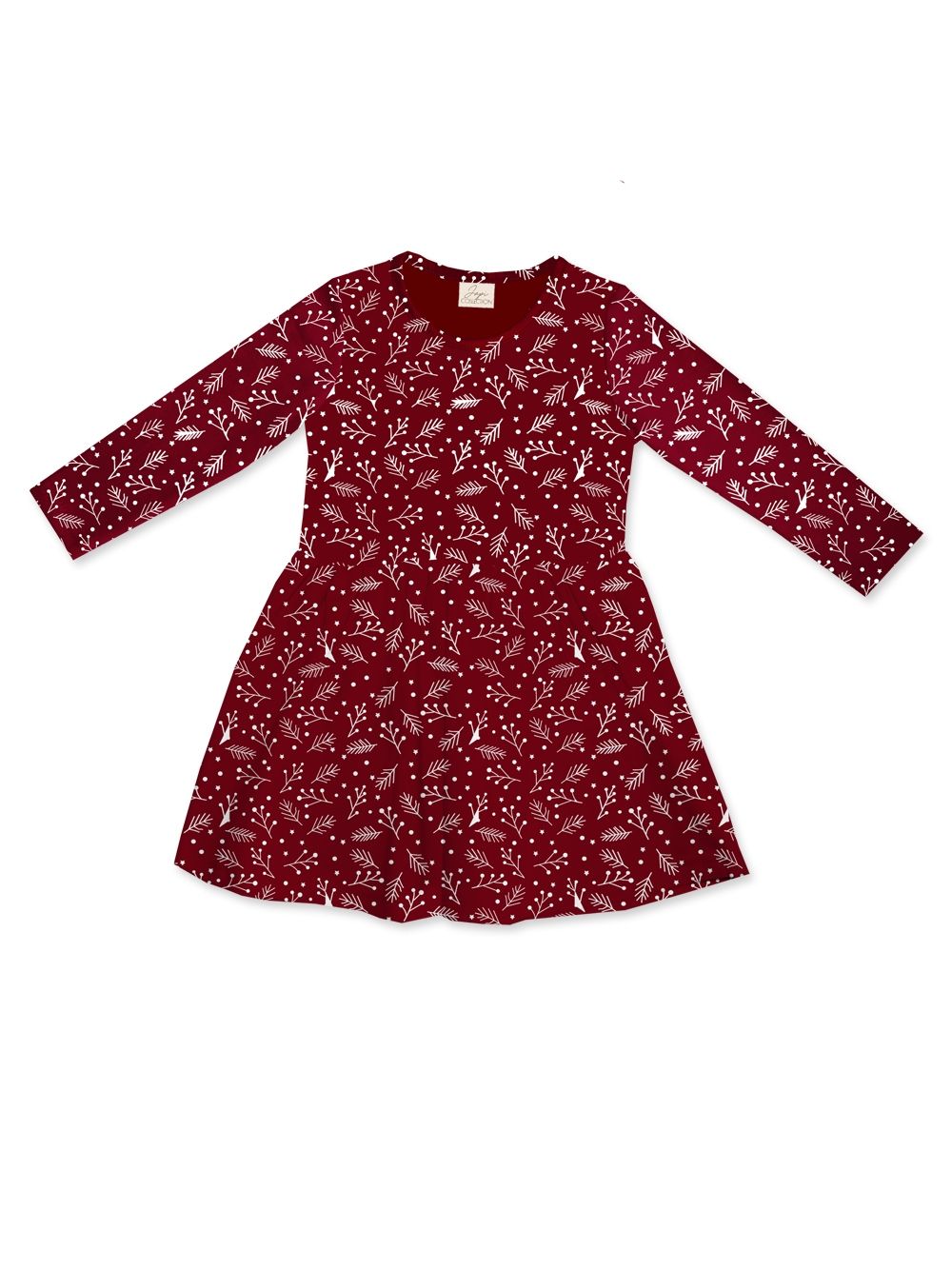 Dievčenské šaty  FOREST DREAM s dlhým rukávom