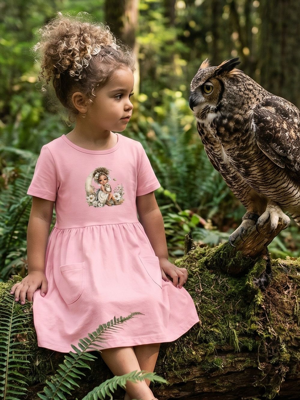 Dievčenské šaty GIRL and OWL s krátkym rukávom