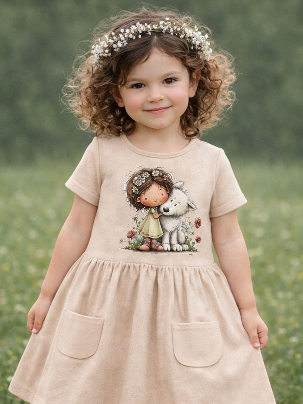 Dievčenské šaty LITTLE HUG s krátkym rukávom