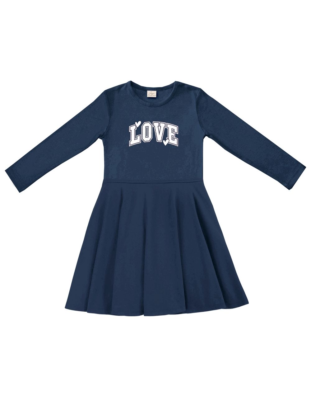 Dievčenské šaty LOVE and HEARTS s dlhým rukávom