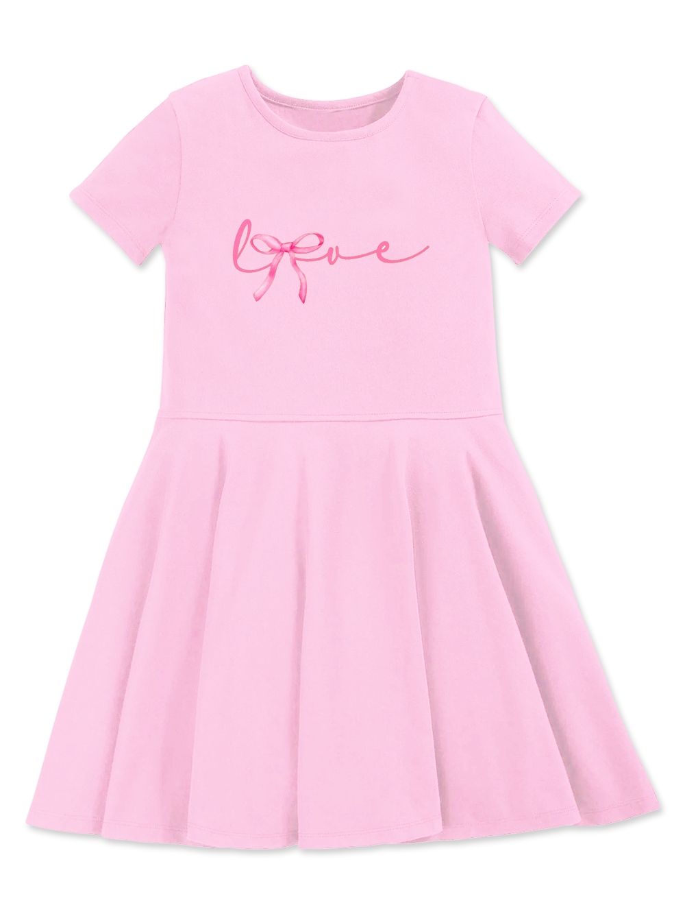 Dievčenské šaty LOVE RIBBON s krátkym rukávom