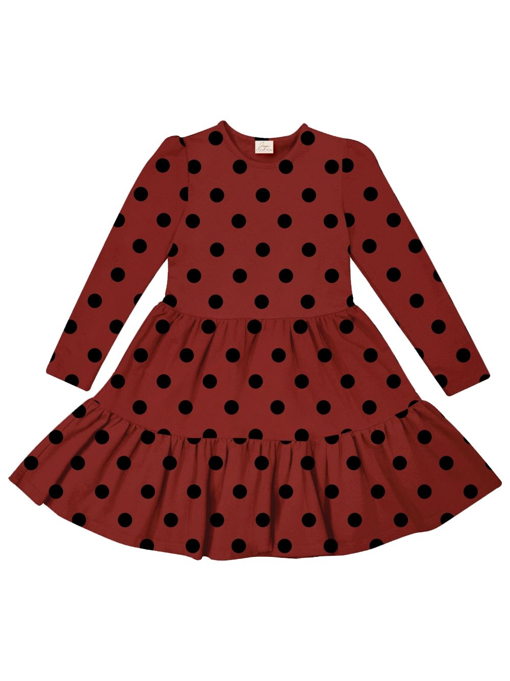 Dievčenské šaty ROMANTIC DOTS s dlhým rukávom