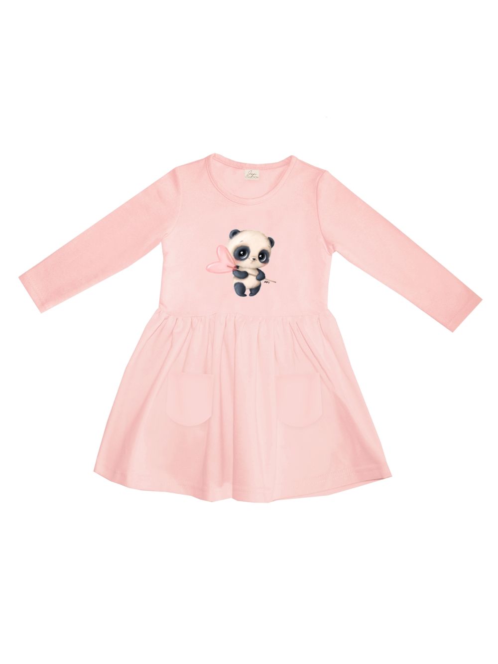 Dievčenské šaty SWEET PANDA s dlhým rukávom