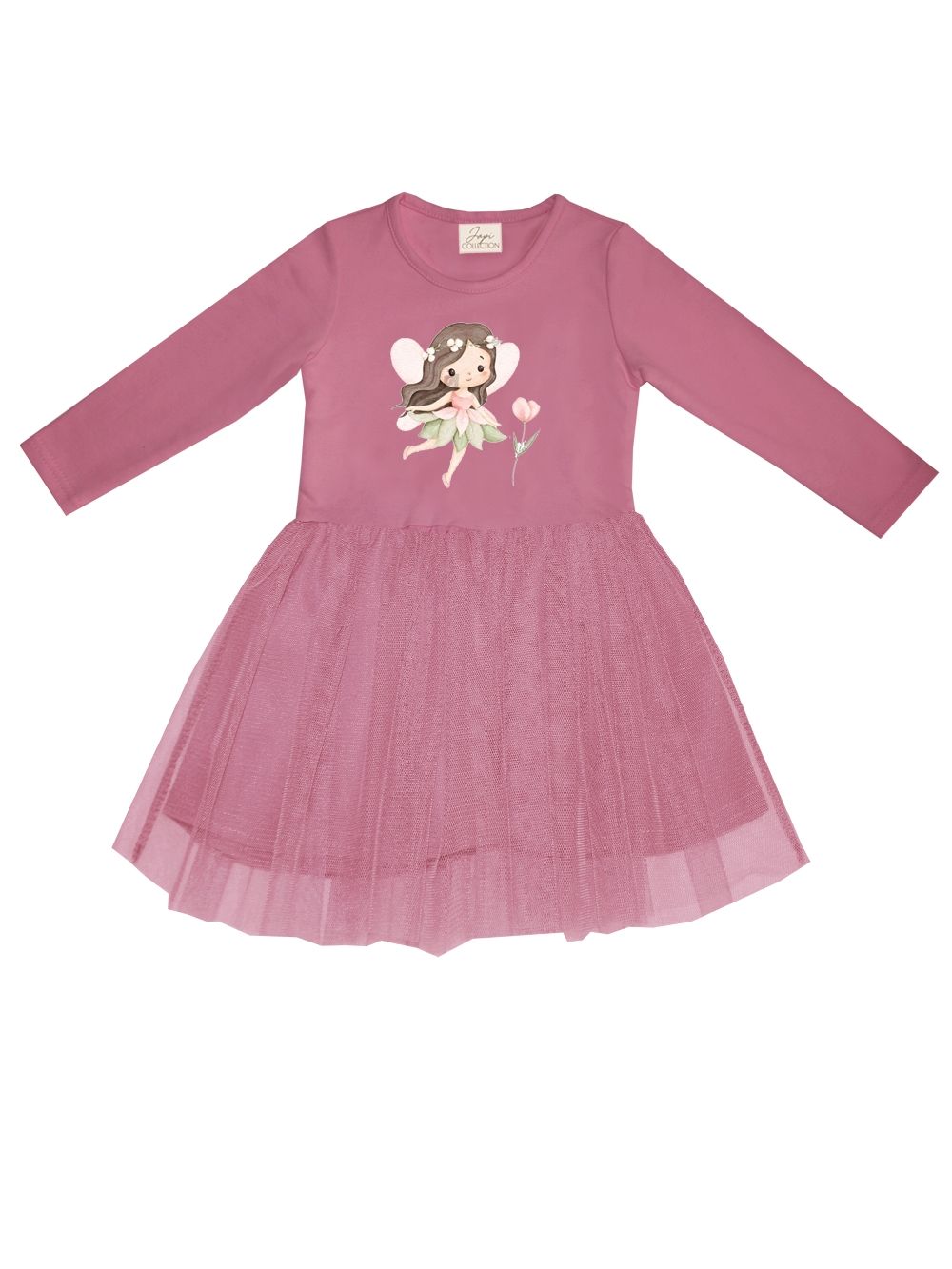 Dievčenské šaty tyl LITTLE FAIRY s dlhým rukávom