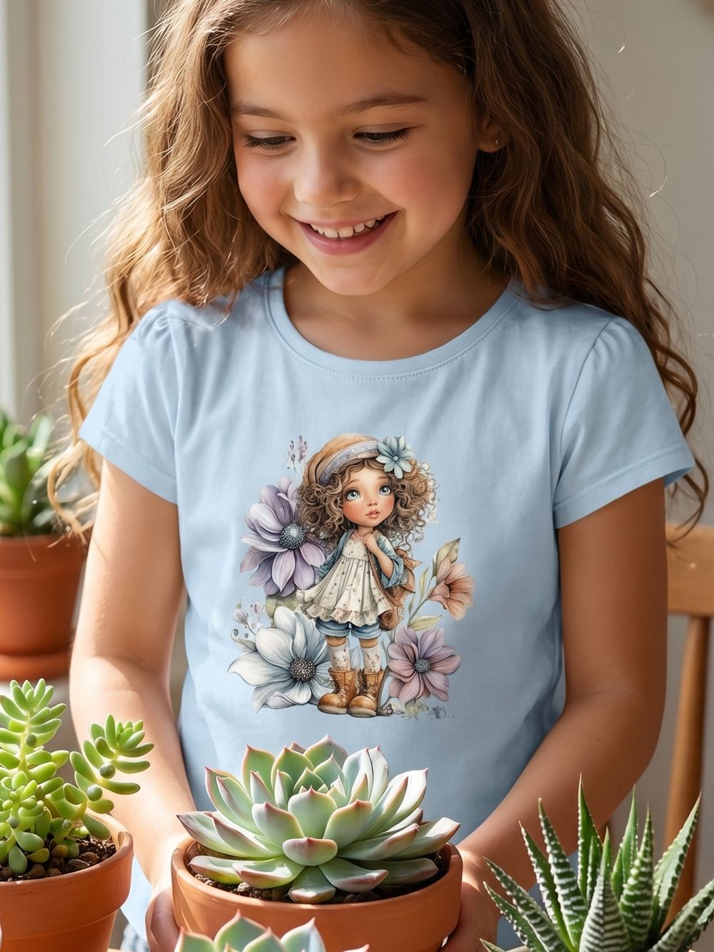 Dievčenské tričko FLOWER GIRL s krátkym rukávom