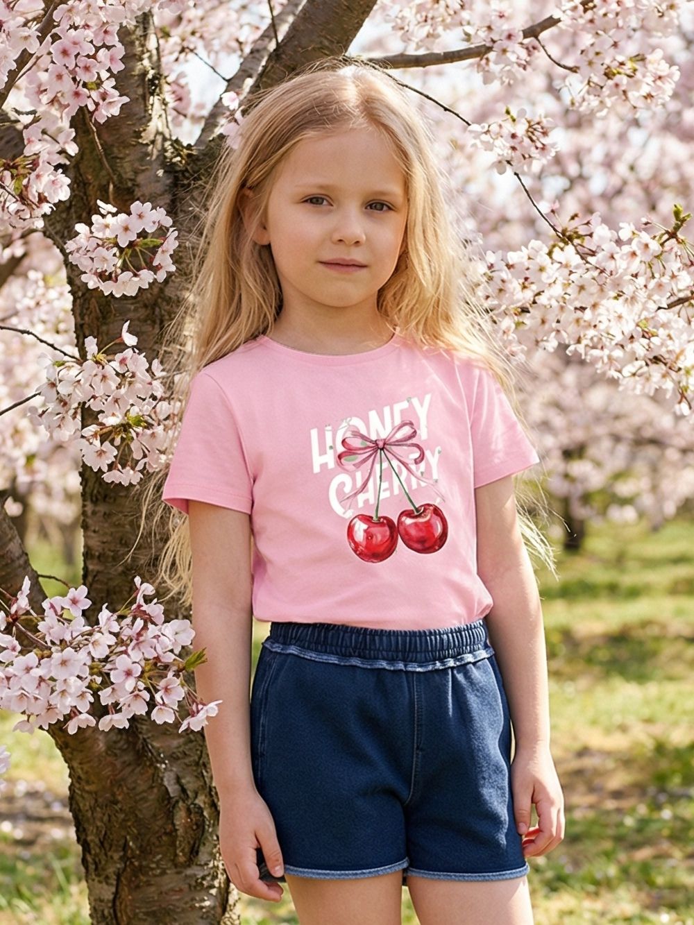 Dievčenské tričko HONEY CHERRY s krátkym rukávom