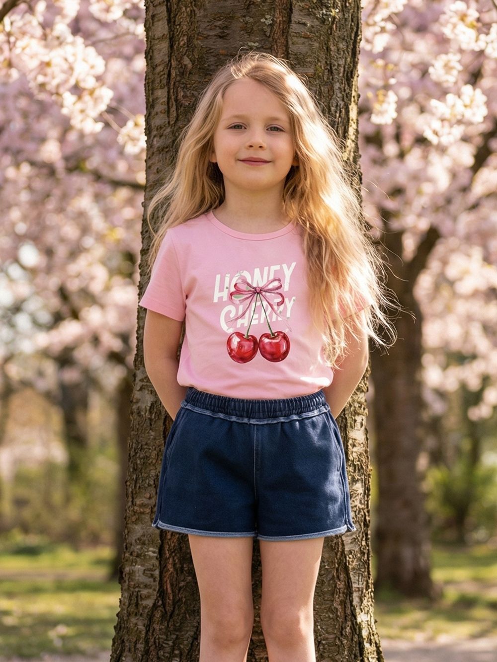 Dievčenské tričko HONEY CHERRY s krátkym rukávom