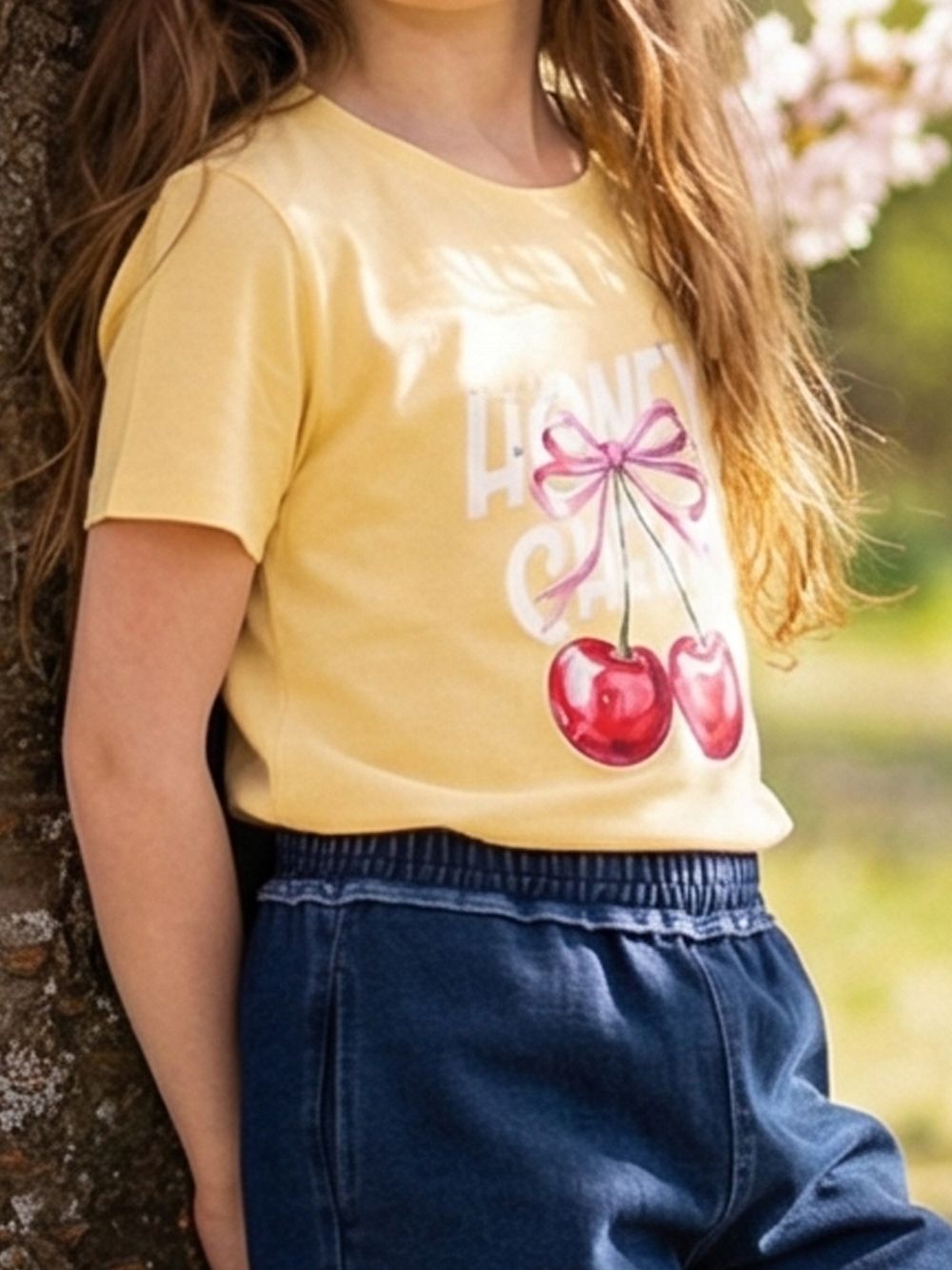 Dievčenské tričko HONEY CHERRY s krátkym rukávom