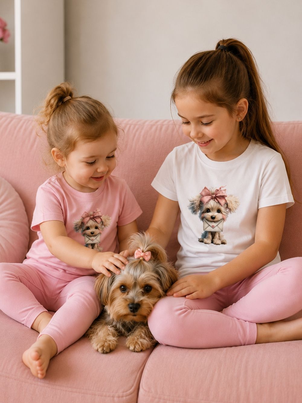 Dievčenské tričko LITTLE PUPPY s krátkym rukávom