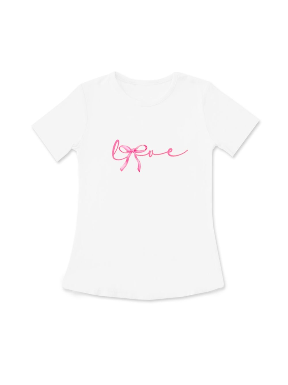 Dievčenské tričko LOVE RIBBON s krátkym rukávom