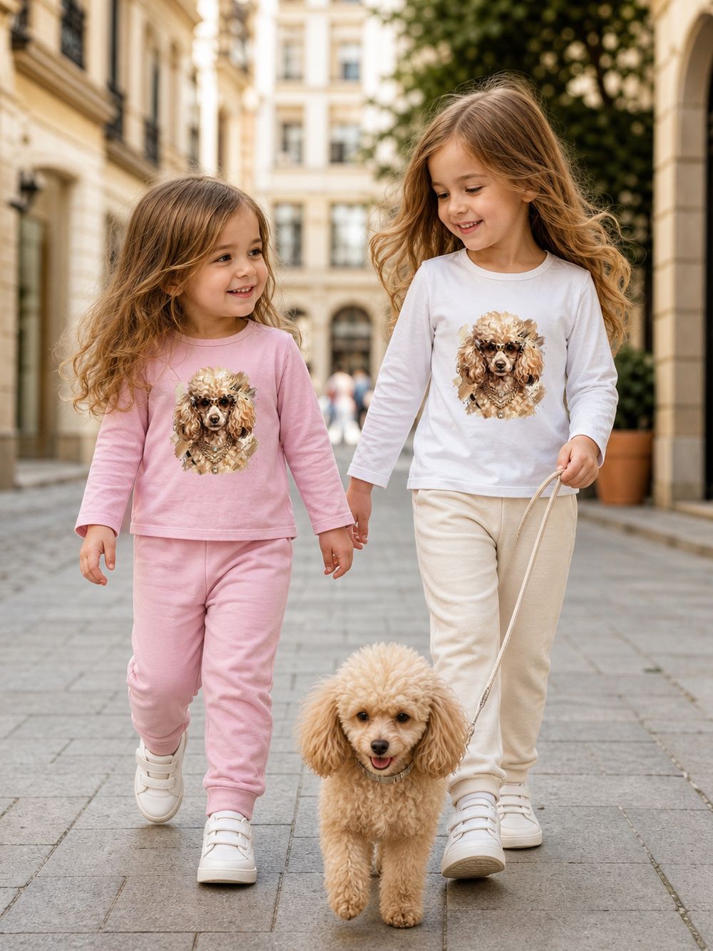 Dievčenské tričko  POODLE s dlhým rukávom