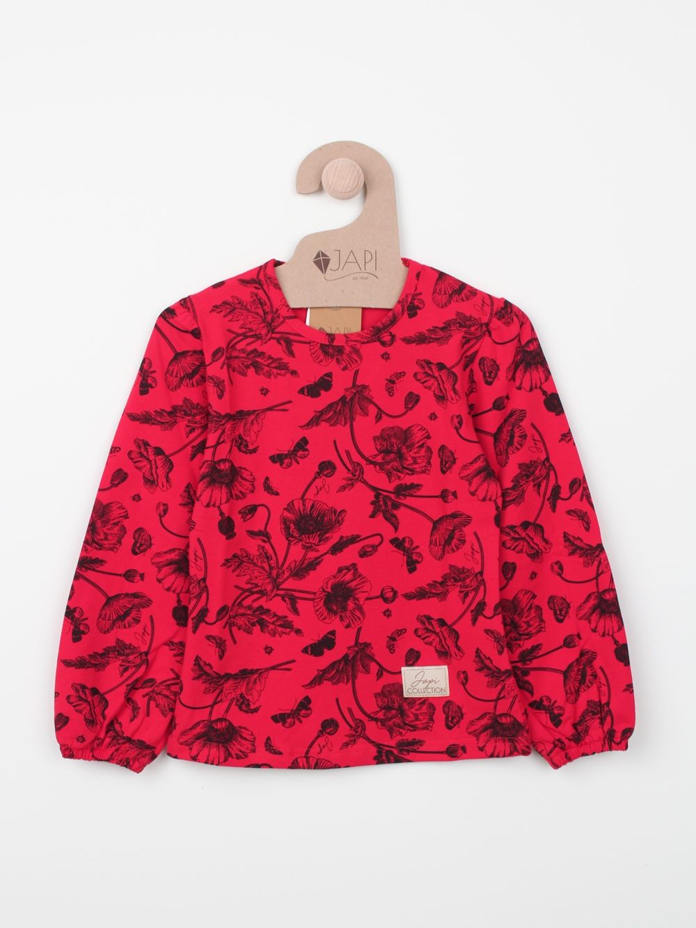Dievčenské tričko WILD POPPIES s dlhým rukávom