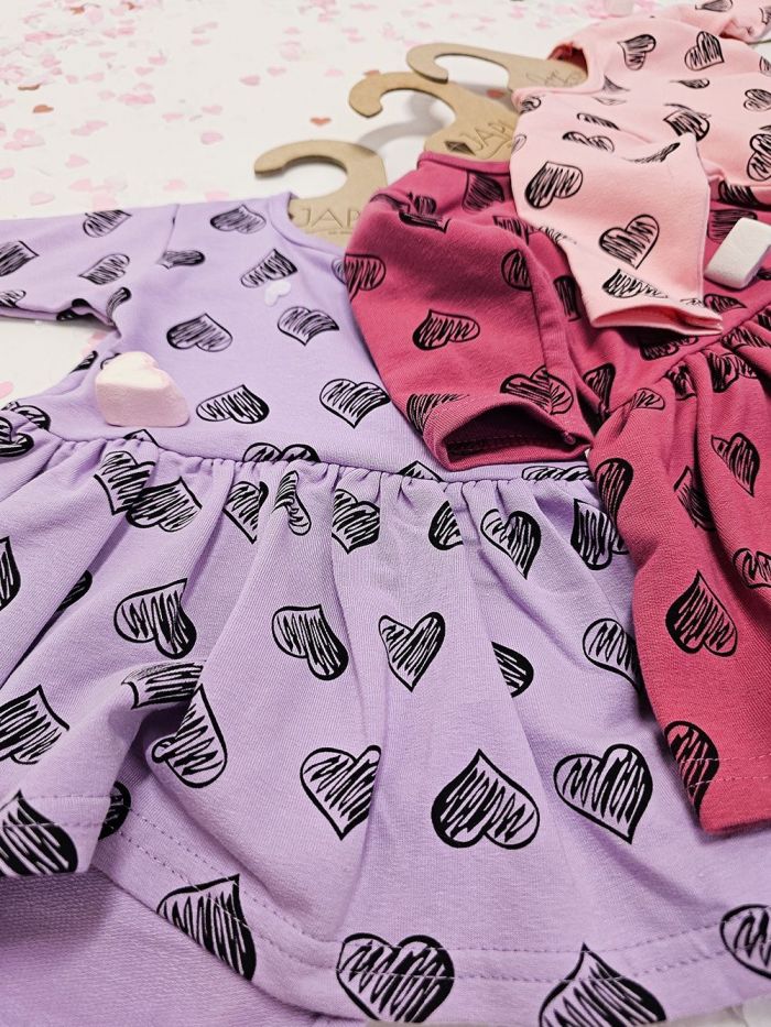 E-shop Body šaty pre bábätko ROMANTIC s dlhým rukávom