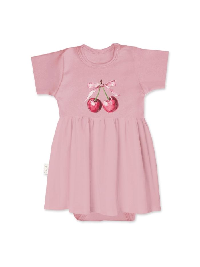 Body šaty pre bábätko SWEET CHERRY s krátkym rukávom