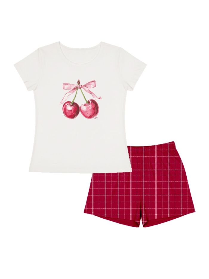 Dámske pyžamo SWEET CHERRY s krátkym rukávom