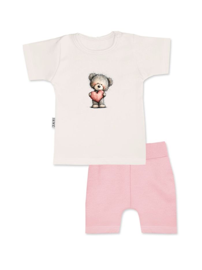 Detská súprava tričko+kraťasy LOVELY TEDDY s krátkym rukávom