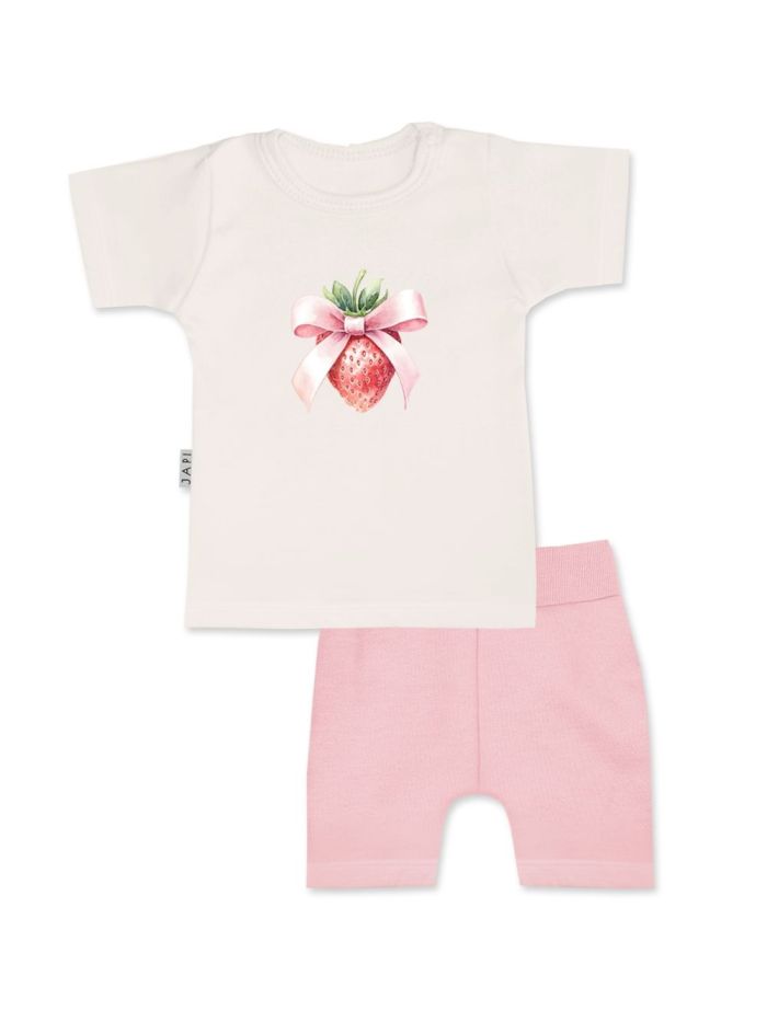 Detská súprava tričko+kraťasy SWEET STRAWBERRY s krátkym ruk