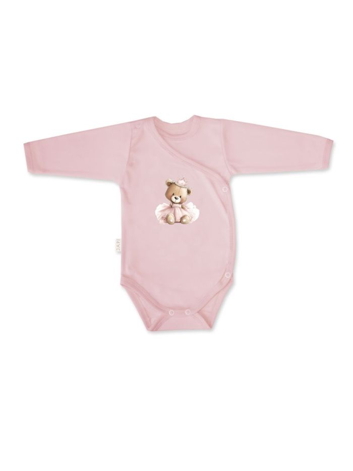 Detské body prekladacie TEDDY PRINCESS  s dlhým rukávom