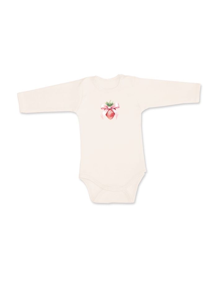 Detské body SWEET STRAWBERRY s dlhým rukávom
