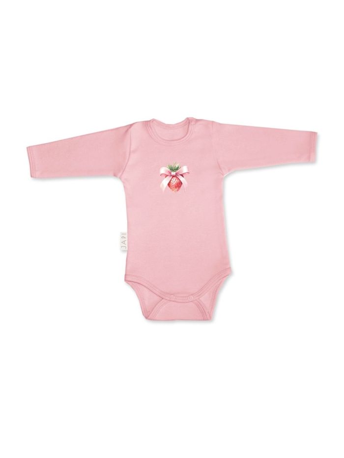 Detské body SWEET STRAWBERRY s dlhým rukávom