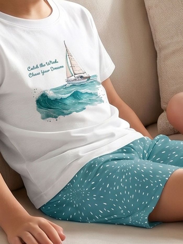 Detské pyžamo OCEAN WAVES s krátkym rukávom