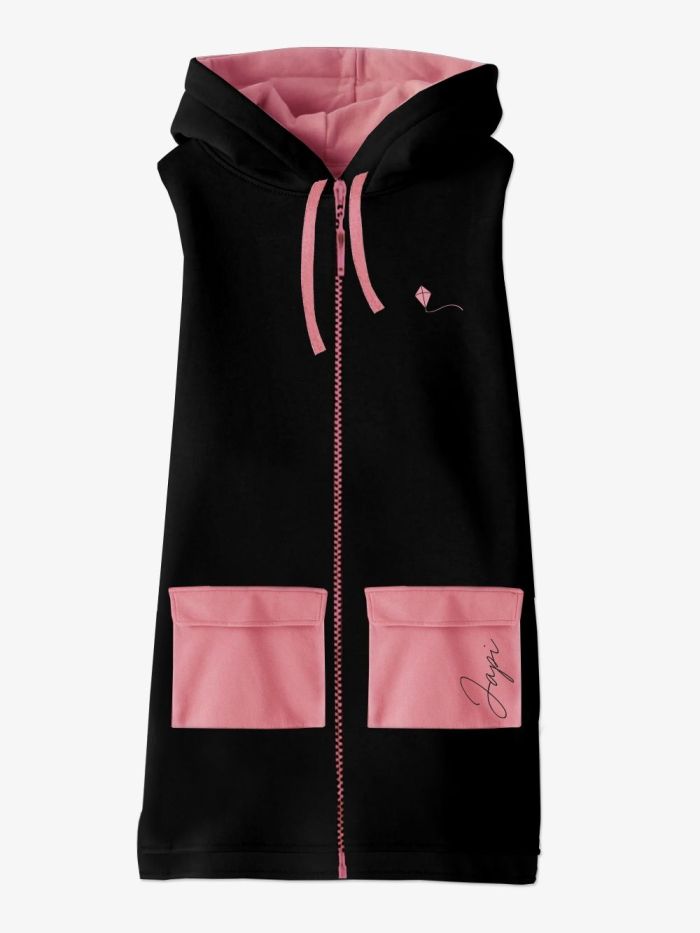 dievčenská vesta bez rukávov