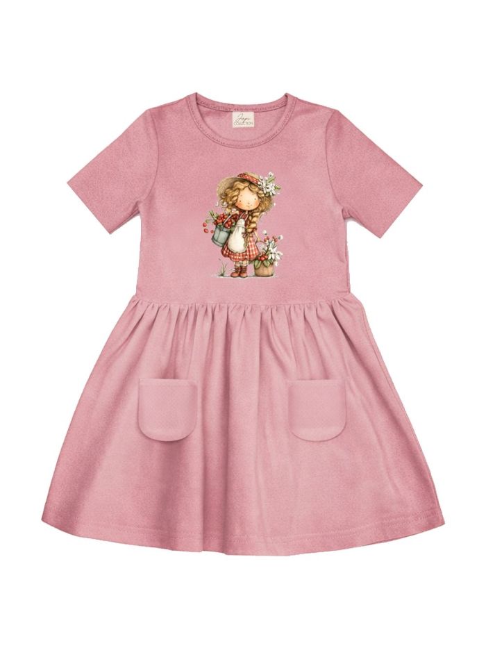 Dievčenské šaty CHERRY GIRL s krátkym rukávom