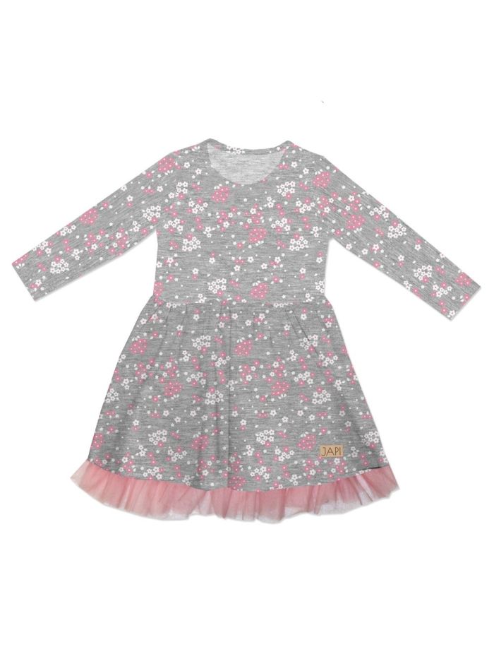 Dievčenské šaty FLORETS s dlhým rukávom