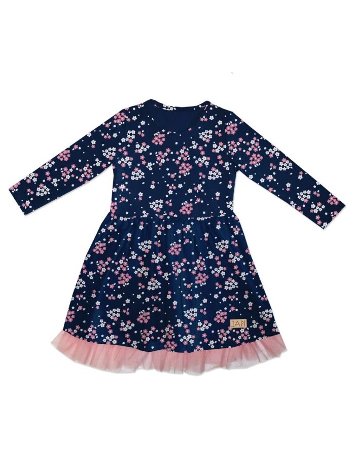 Dievčenské šaty FLORETS s dlhým rukávom