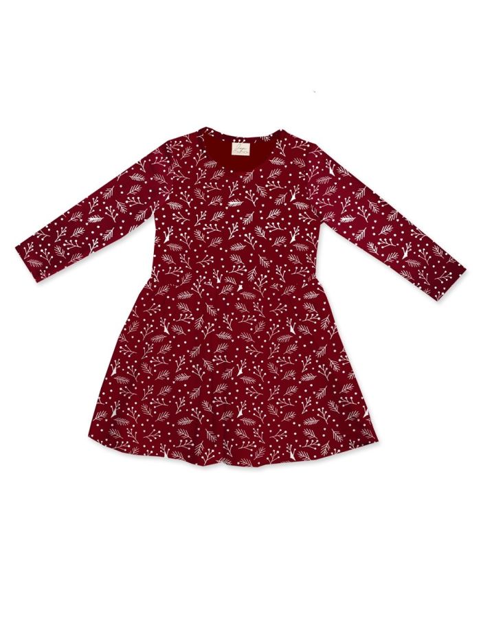 Dievčenské šaty  FOREST DREAM s dlhým rukávom