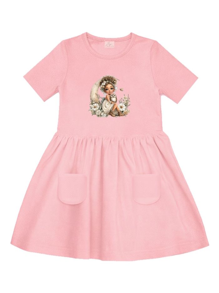 Dievčenské šaty GIRL and OWL s krátkym rukávom