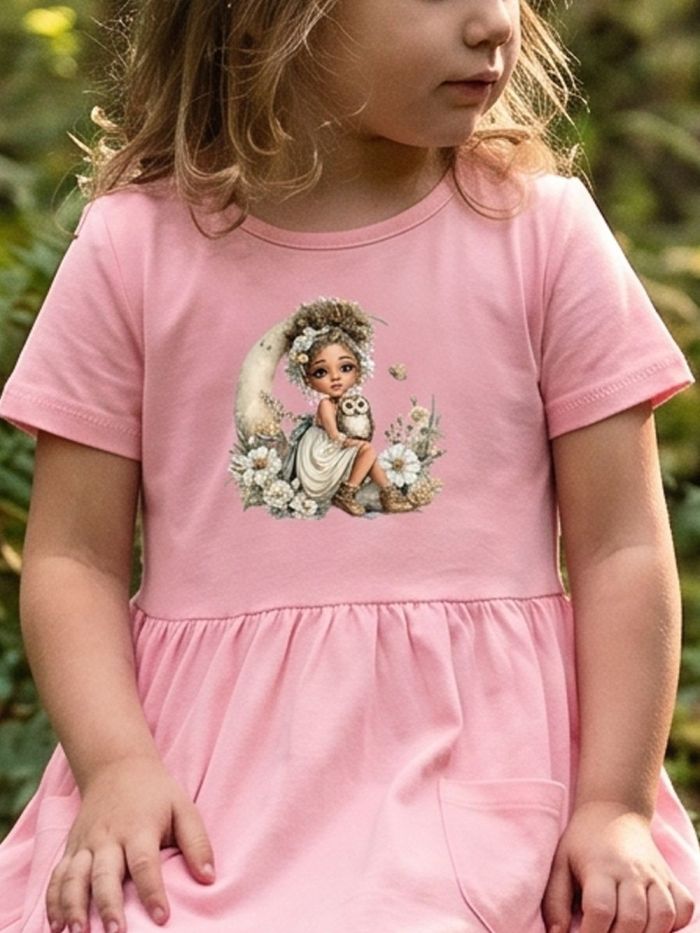 Dievčenské šaty GIRL and OWL s krátkym rukávom