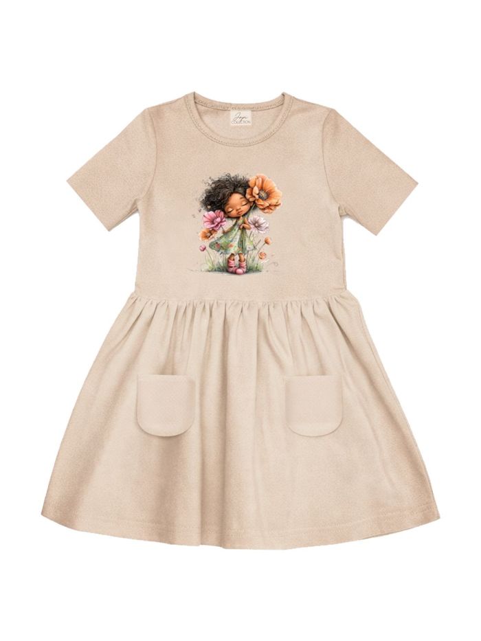 Dievčenské šaty GIRL FLORAL s krátkym rukávom