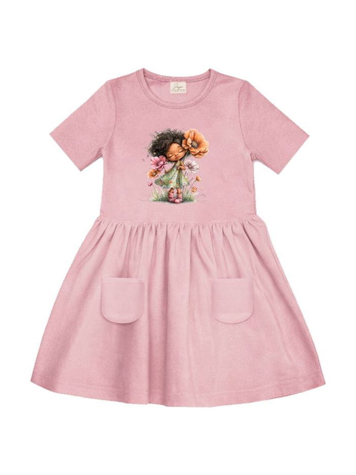 Dievčenské šaty GIRL FLORAL s krátkym rukávom